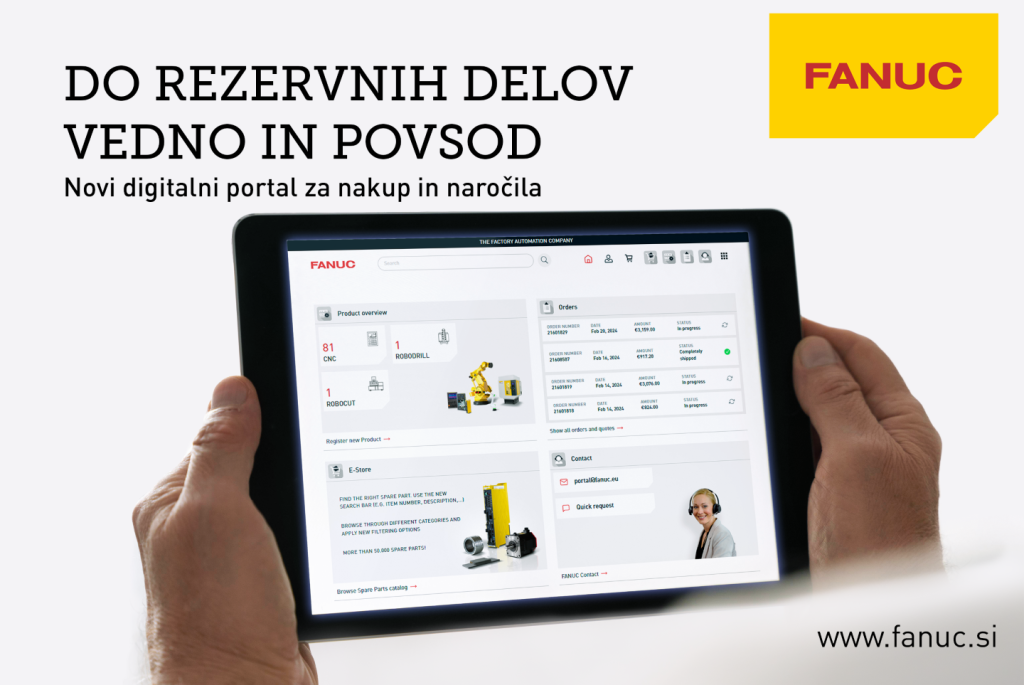 Novi FANUC digitalni portal za naročanje